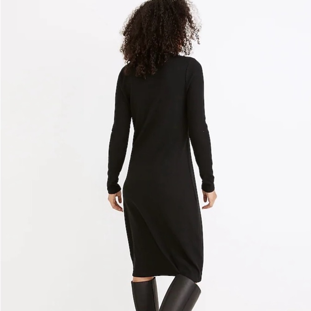 Madewell Long Sleeve Pocket Tee Dress in Brown size S